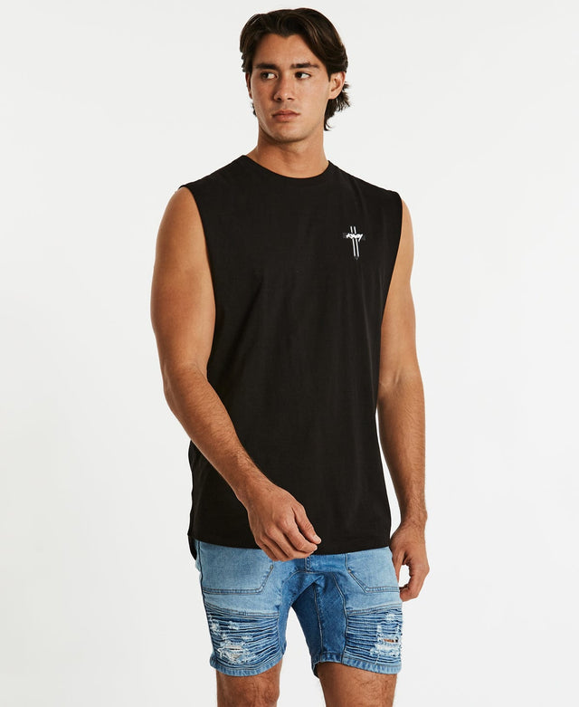 Kiss Chacey Denial Dual Curved Muscle Tee Jet Black