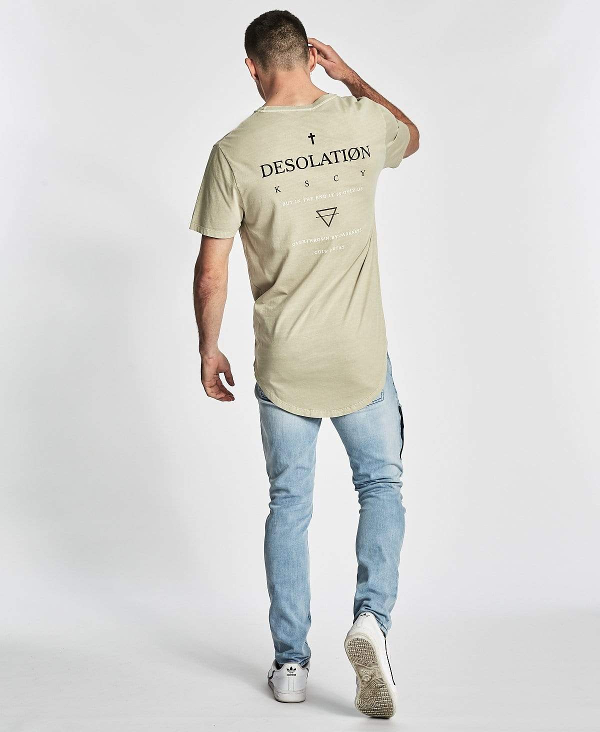 Desolation Dual Curved Hem T-Shirt Pigment Sand – Neverland