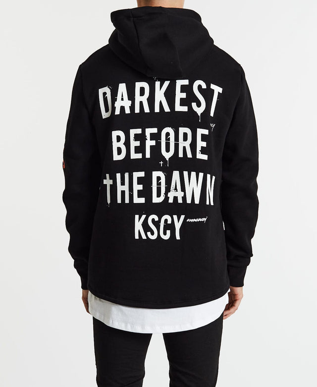 Kiss Chacey Detriment Layered Hoodie Jet Black