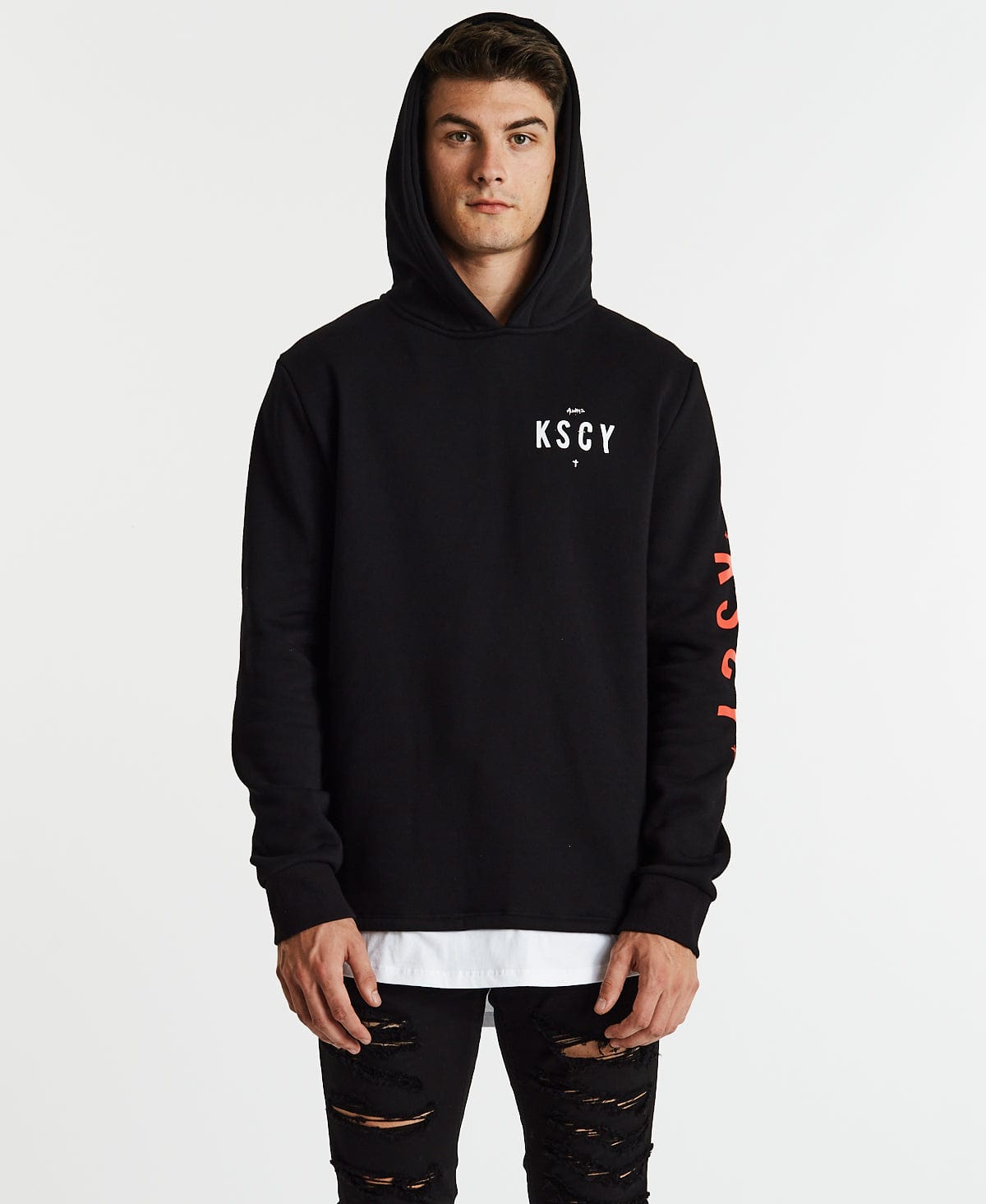 Layered hoodie cheap