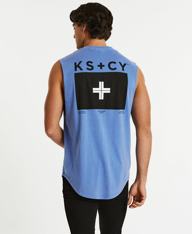 Kiss Chacey Disillusion Dual Curved Muscle Tee Pigment Marine