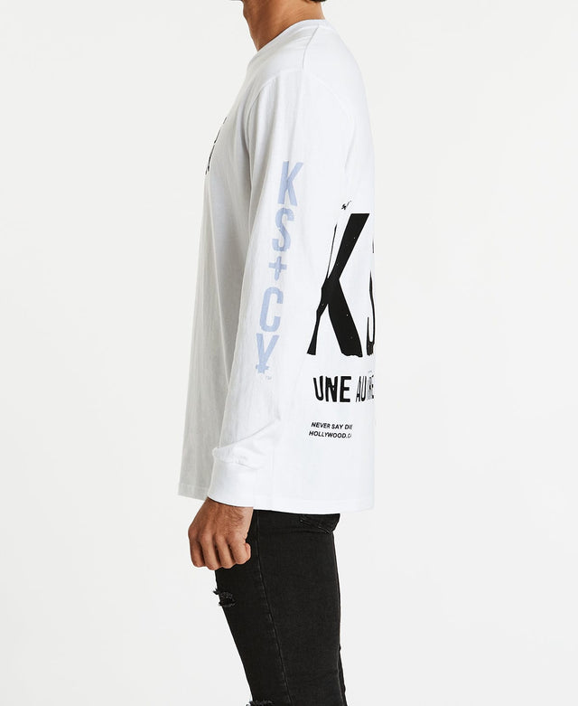 Kiss Chacey Distance Relaxed Long Sleeve T-Shirt White