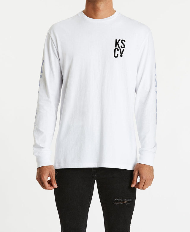 Kiss Chacey Distance Relaxed Long Sleeve T-Shirt White