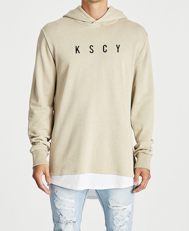 Kiss Chacey Dominate Layered Hoodie Pigment Sand