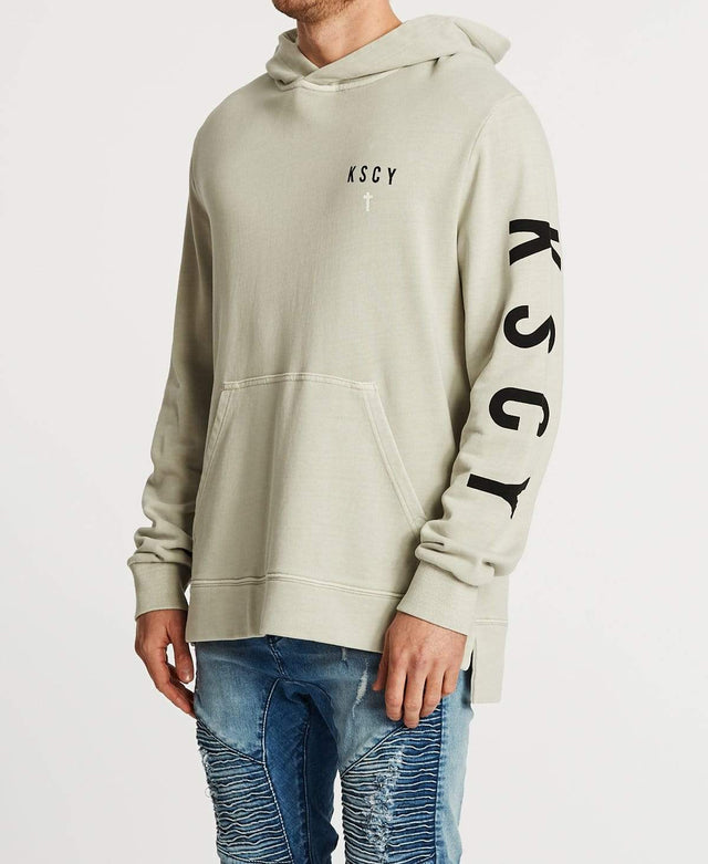 Kiss Chacey Down Town Step Hem Hoodie Pigment Stone