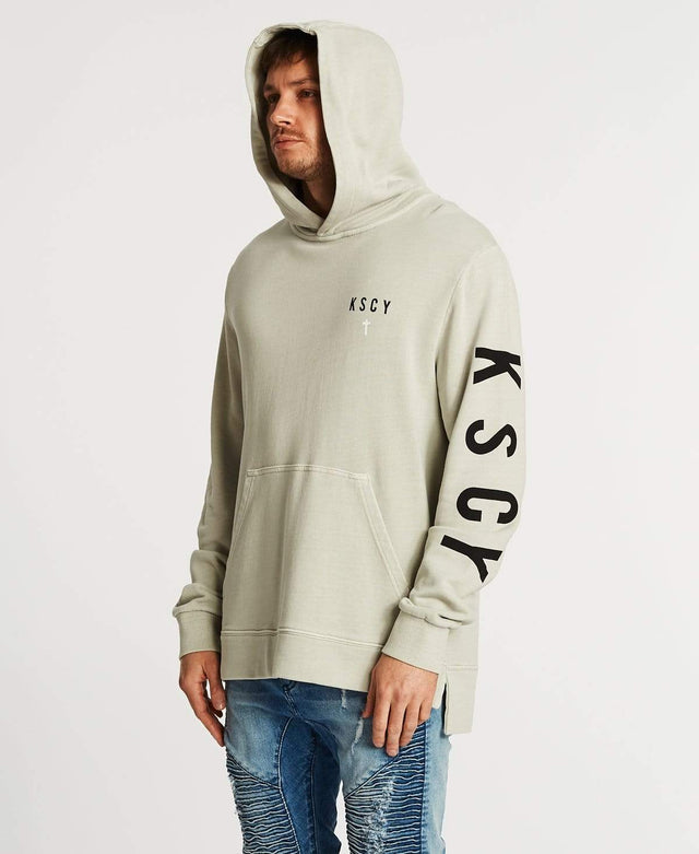 Kiss Chacey Down Town Step Hem Hoodie Pigment Stone