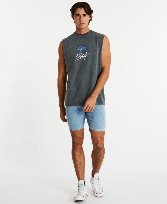 Kiss Chacey Edge Standard Muscle Tee Pigment Charcoal