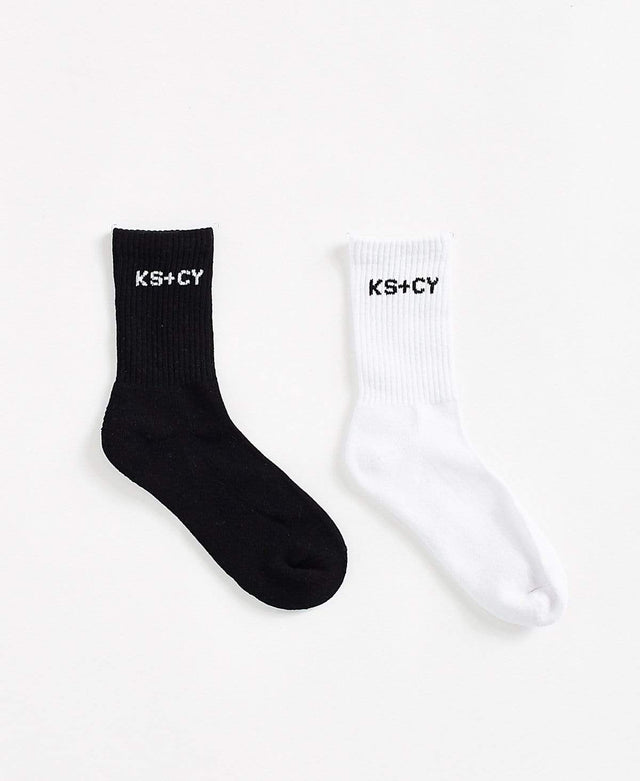 Kiss Chacey Faithless 2 Pack Mid Sock Multi Colour