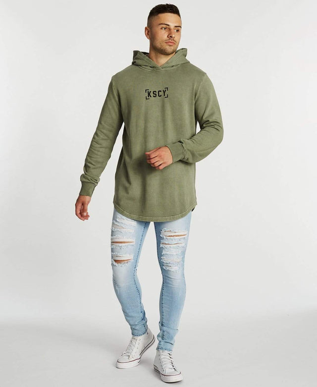 Kiss Chacey Fortunes Dual Curved Hoodie Pigment Khaki