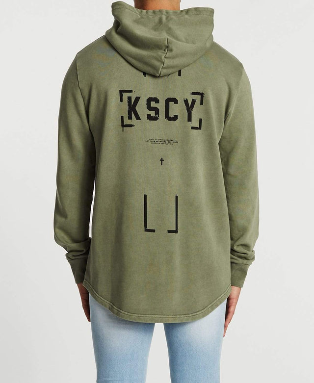 Kiss Chacey Fortunes Dual Curved Hoodie Pigment Khaki