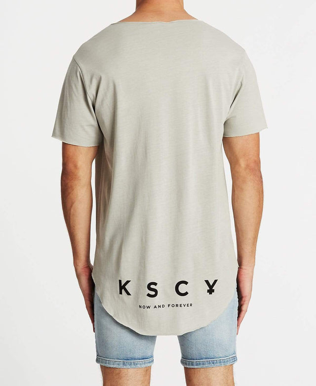 Kiss Chacey Freemont Raw V-Neck T-Shirt Pigment Grey