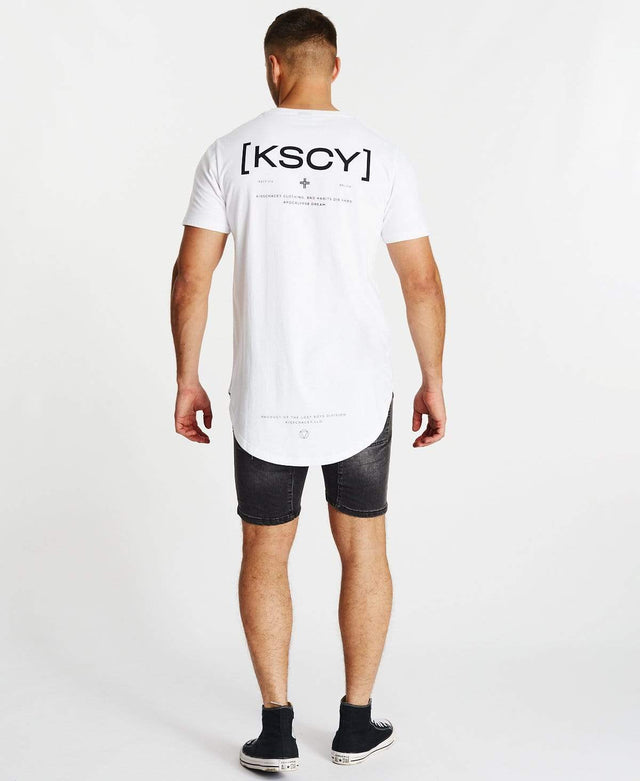 Kiss Chacey Habits Dual Curved T-Shirt White