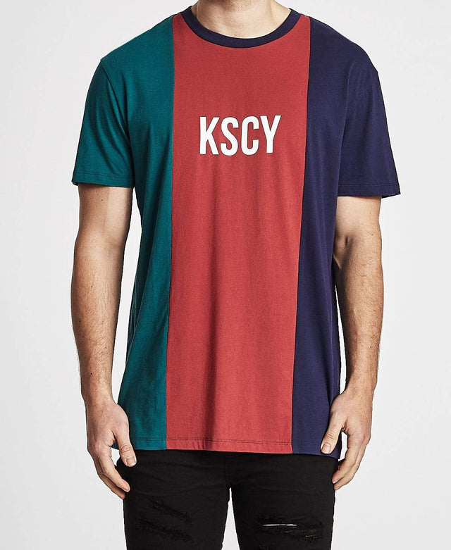 Kiss Chacey High Relaxed Fit T-Shirt Green/Blue