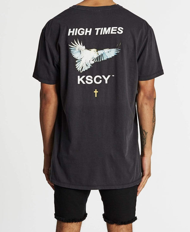 Kiss Chacey High Times Relaxed Fit T-Shirt Heavy Metal Black