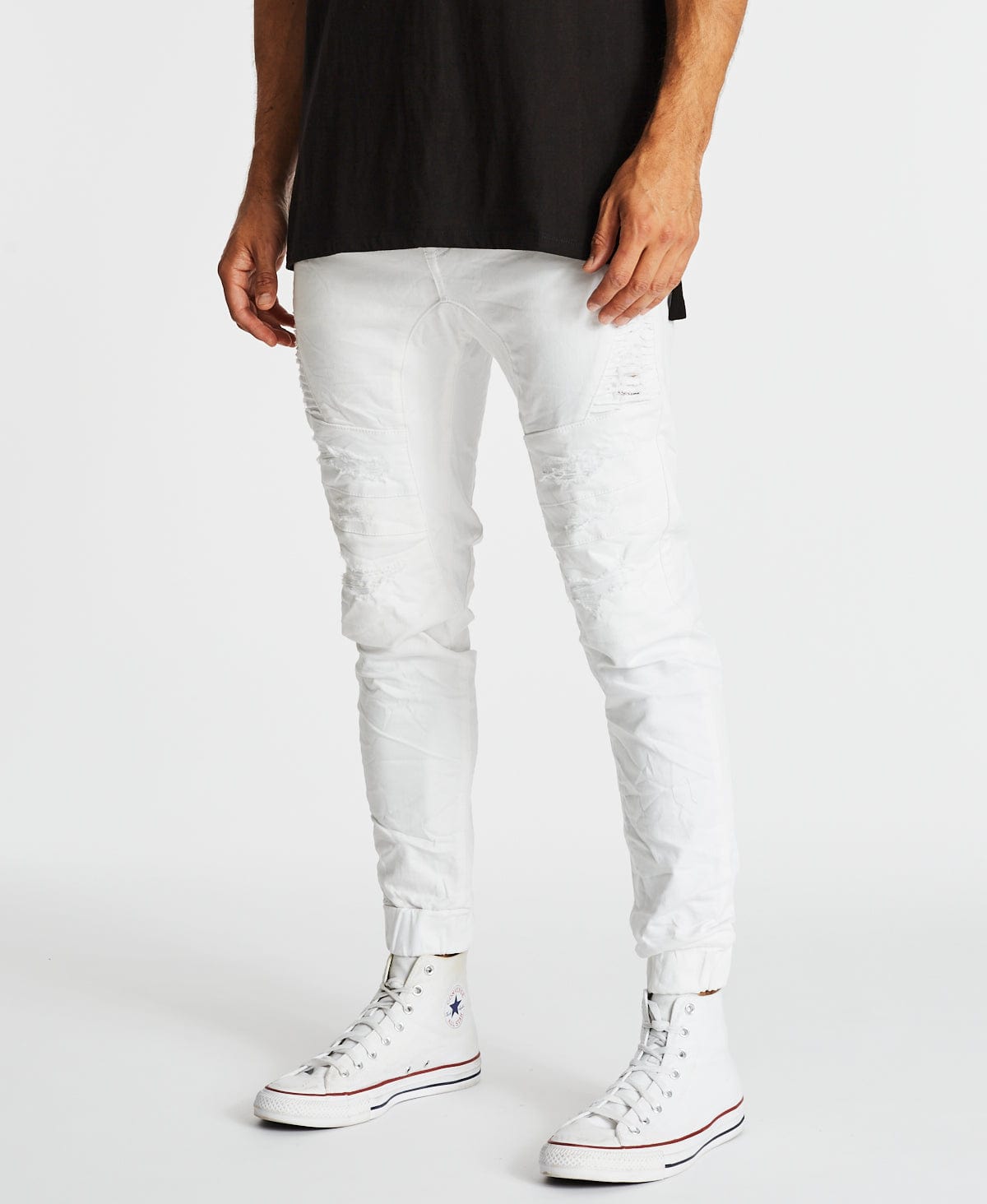 White jean best sale jogger pants