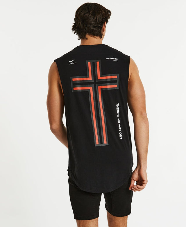 Kiss Chacey Hypocrit Dual Curved Muscle Tee Jet Black