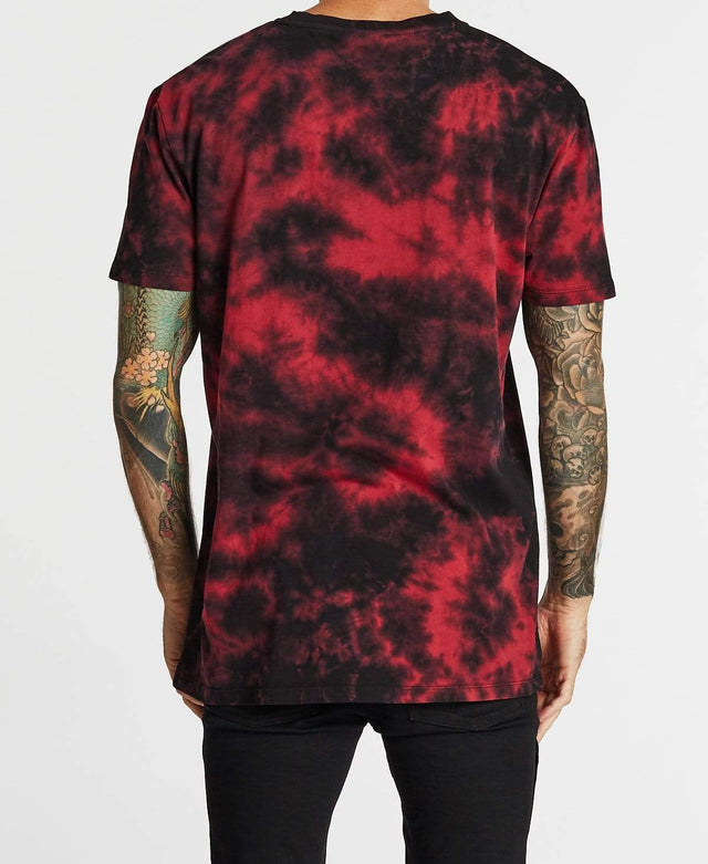 Kiss Chacey Impression Relaxed Fit T-Shirt Tie Dye Red/Black