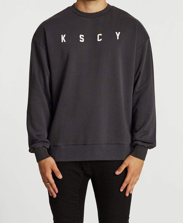 Kiss Chacey Inquisitive Relaxed Jumper Pigment Asphalt