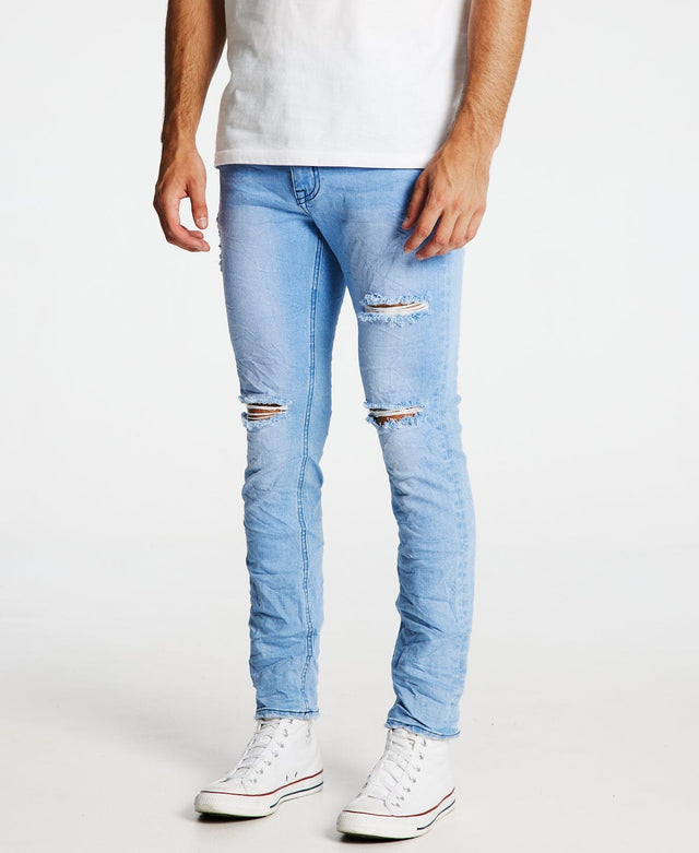 Kiss Chacey K2 Skinny Jeans Destroyed Crystal Blue
