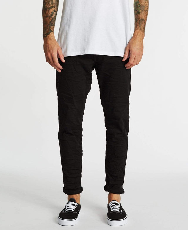 Kiss Chacey K3 Tapered Turn Up Jeans Black