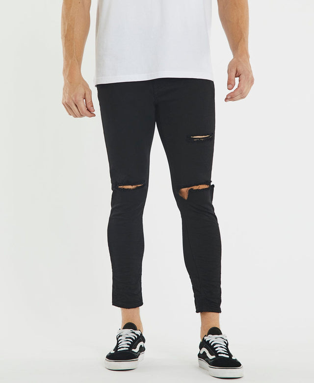 Kiss Chacey K4 Cropped Jeans Destroyed Black