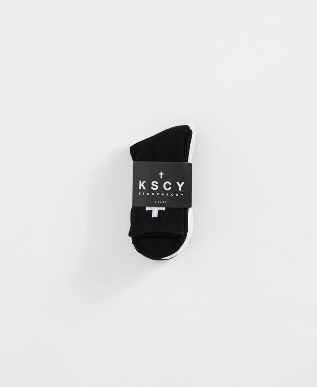 Kiss Chacey KSCY Mid Socks 3 Pack Multi Colour