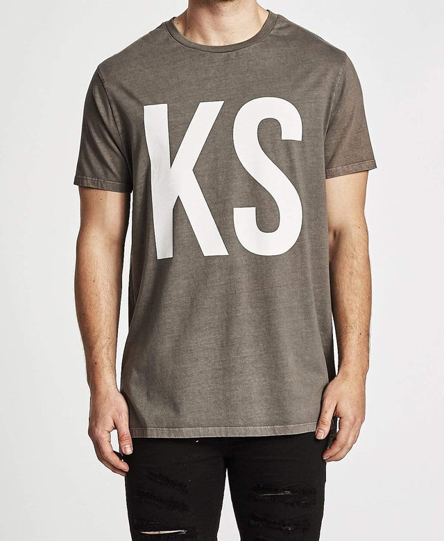 Kiss Chacey KSCY Step Hem Tall T-Shirt Pigment Charcoal