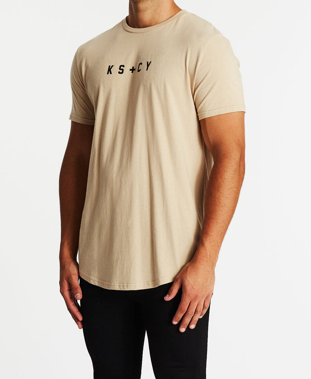 Kiss Chacey Laceration Dual Curved T-Shirt Sand