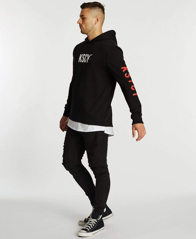 Kiss Chacey Live Life Layered Hoodie Jet Black