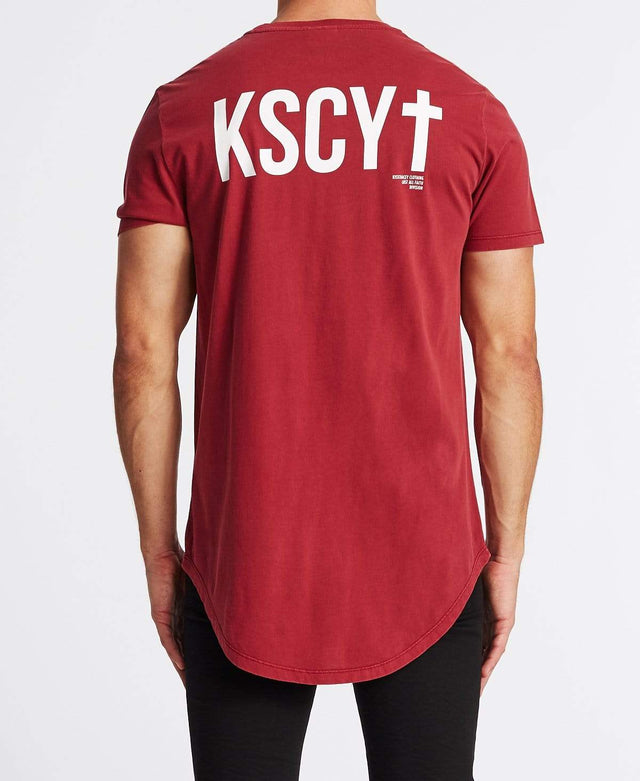 Kiss Chacey Lost All Faith Baseball T-Shirt Pigment Burgundy