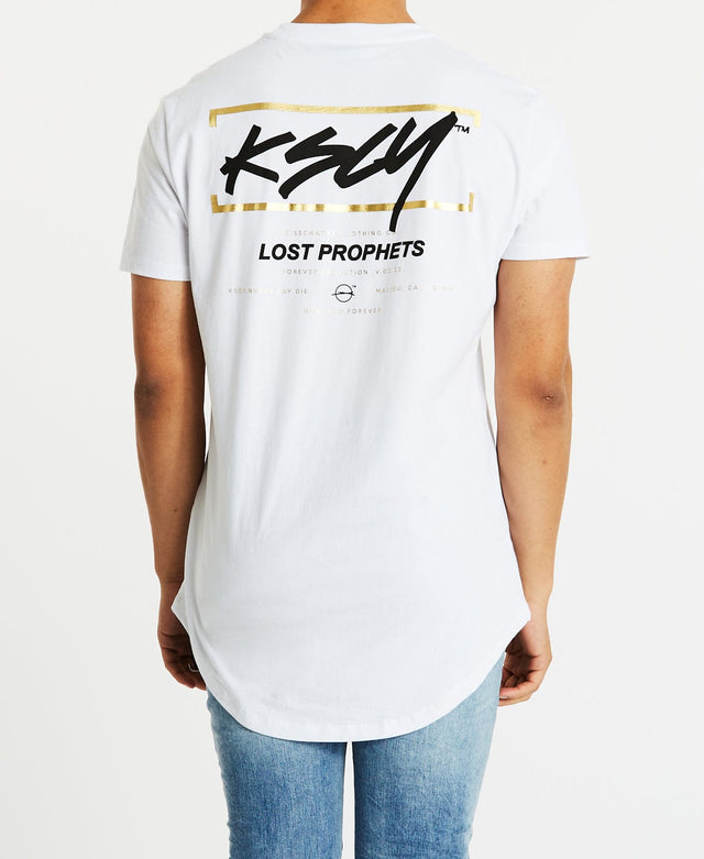 Kiss Chacey Lost Prophets Dual Curved T-Shirt White
