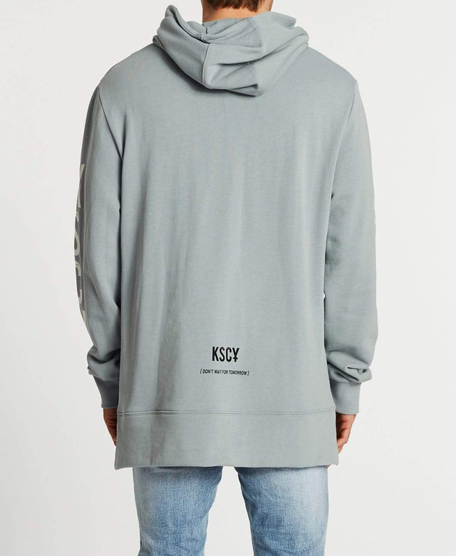 Kiss Chacey Lost Time Step Hem Hoodie Quarry