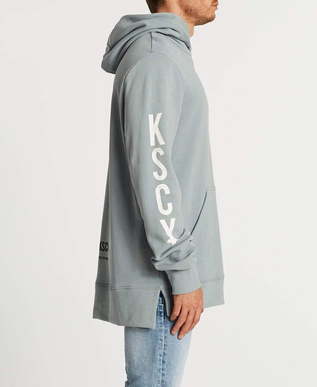 Kiss Chacey Lost Time Step Hem Hoodie Quarry