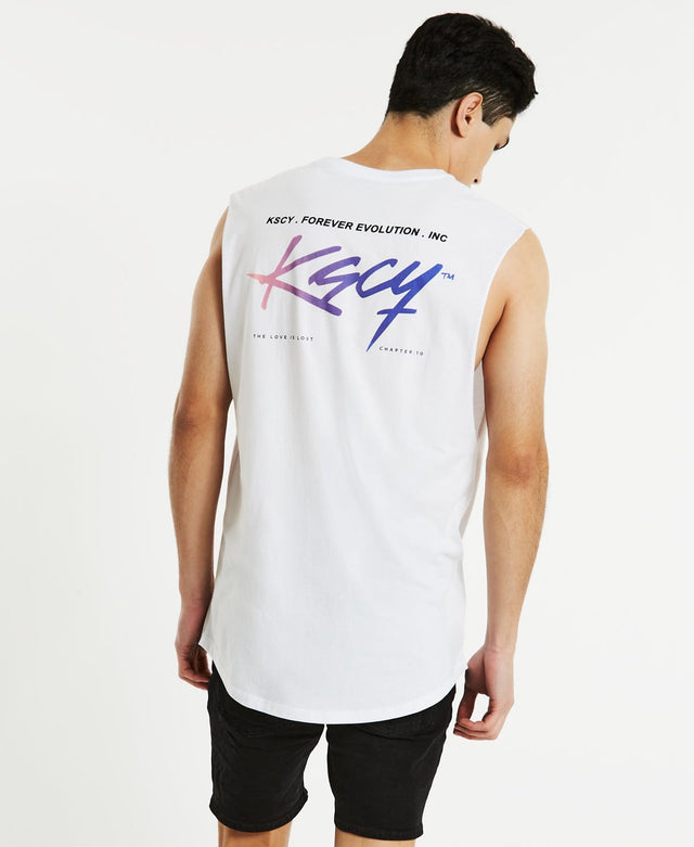 Kiss Chacey Misfit Dual Curved Muscle Tee White