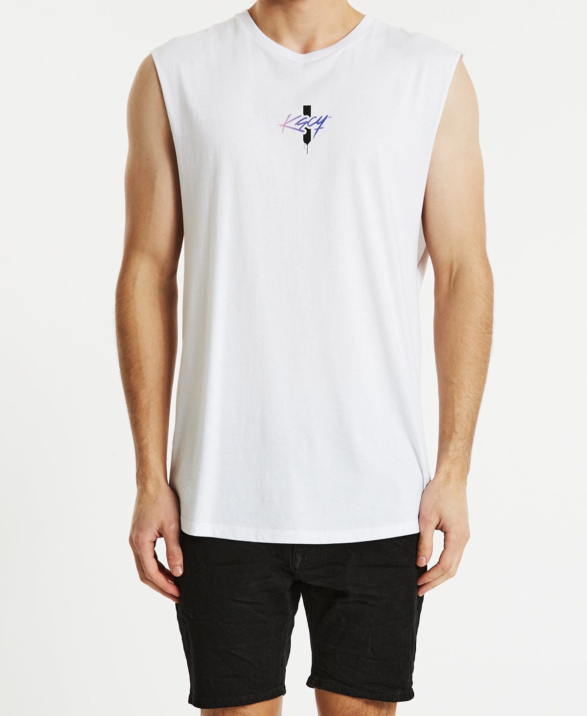 Misfit Dual Curved Muscle Tee White – Neverland Store