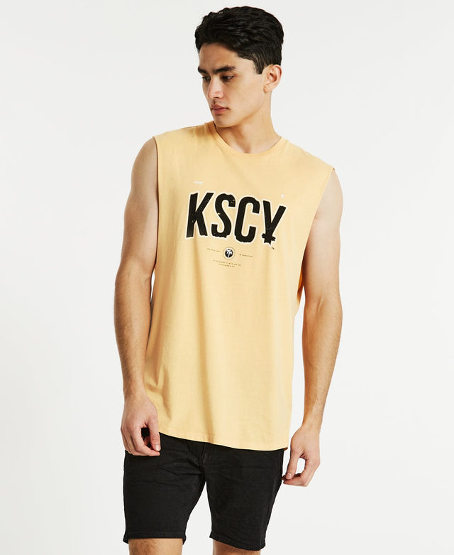 Kiss Chacey Missing Dual Curved Muscle Tee Pigment Sunburst