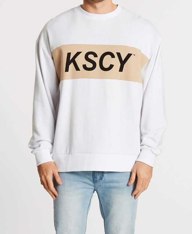 Kiss Chacey Monica Relaxed Jumper White/Sand
