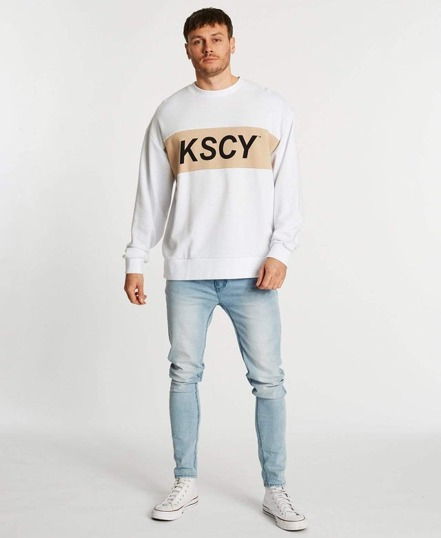 Kiss Chacey Monica Relaxed Jumper White/Sand