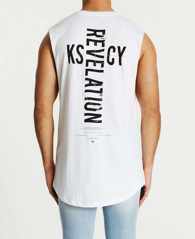 Kiss Chacey Now & Forever Dual Curved Muscle Tee White