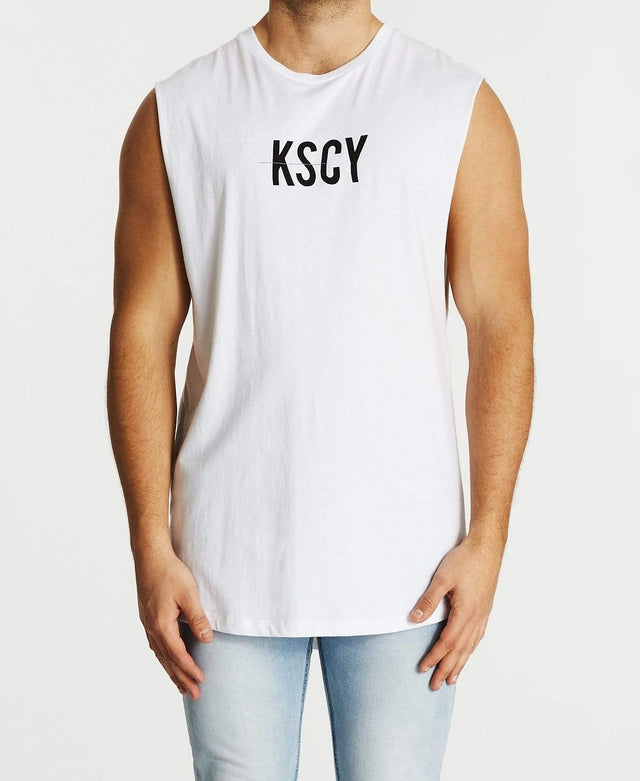 Kiss Chacey Now & Forever Dual Curved Muscle Tee White