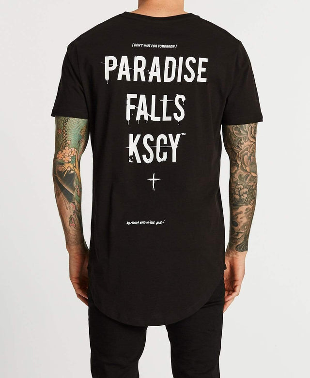 Kiss Chacey Paradise Falls Dual Curved T-Shirt Jet Black