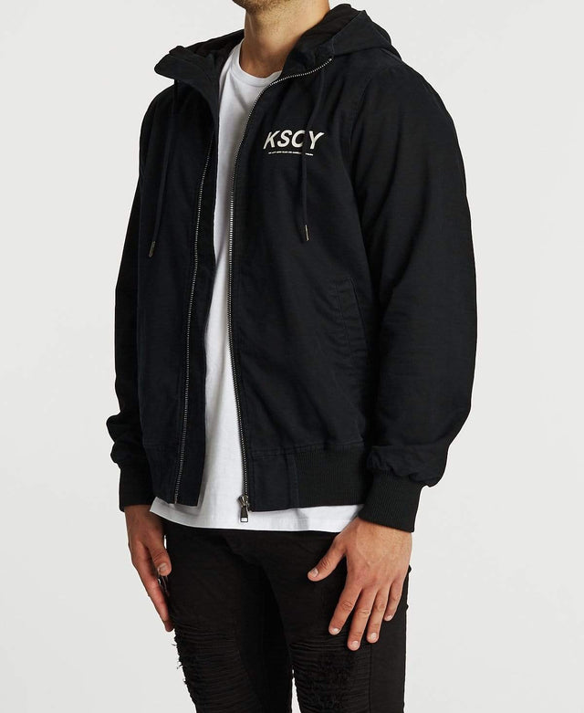 Kiss Chacey Pioneer Hooded Zip-Up Jacket Jet Black