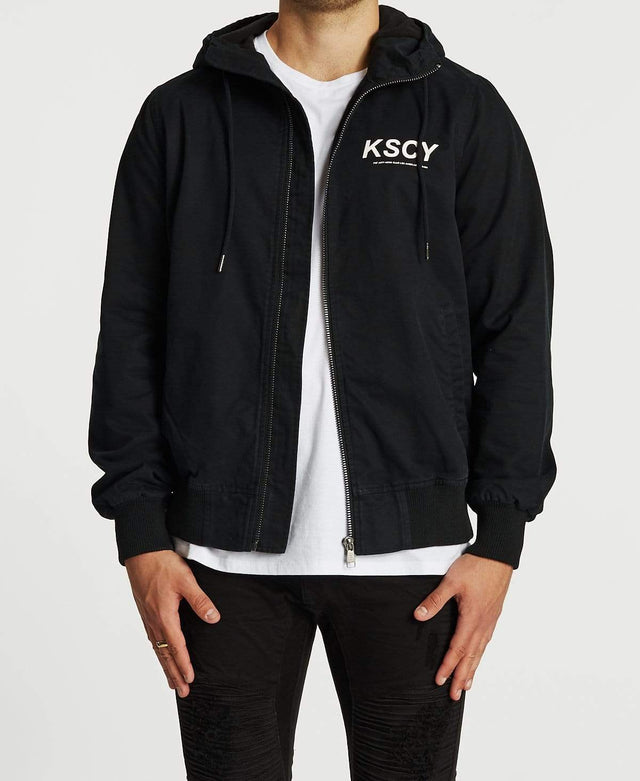 Kiss Chacey Pioneer Hooded Zip-Up Jacket Jet Black