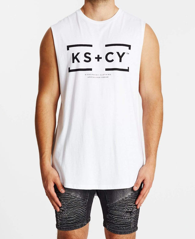 Kiss Chacey Profile Dual Curved Muscle Tee White