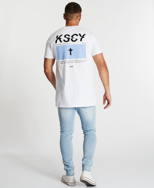 Kiss Chacey Realisation Step Hem T-Shirt White