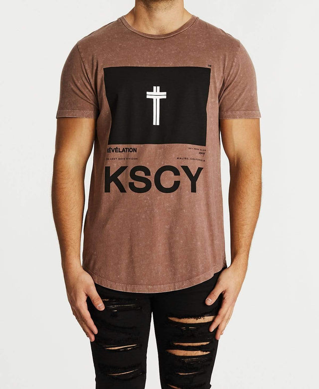 Kiss Chacey Regulation Dual Curved T-Shirt Acid Shadow Mauve