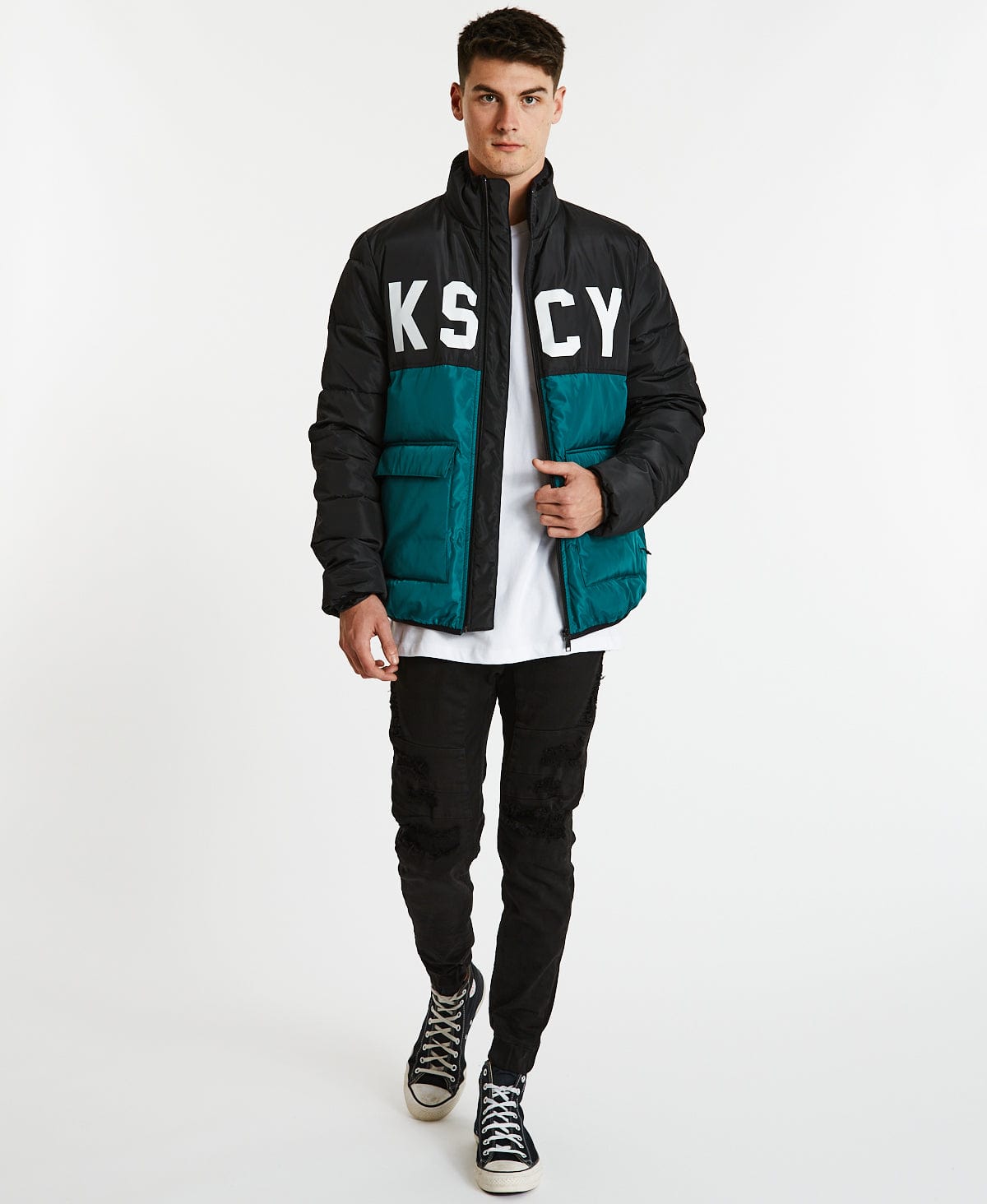 Green and black on sale jacket