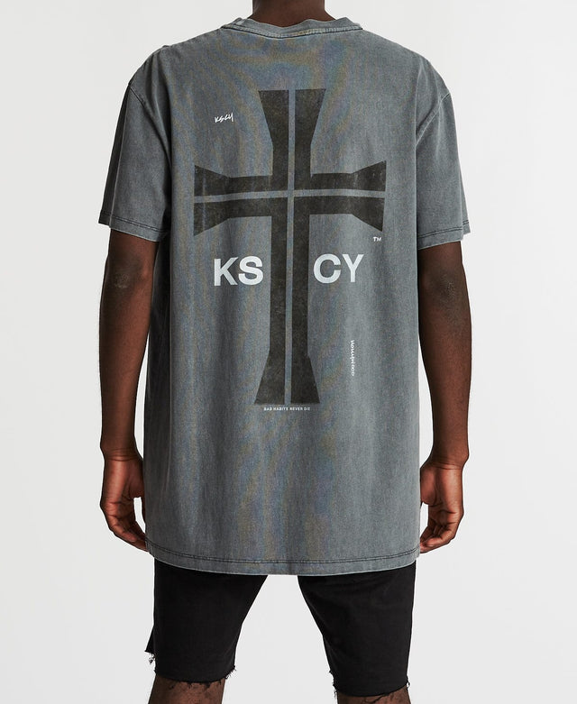 Kiss Chacey Ricochet Relaxed T-Shirt Pigment Charcoal