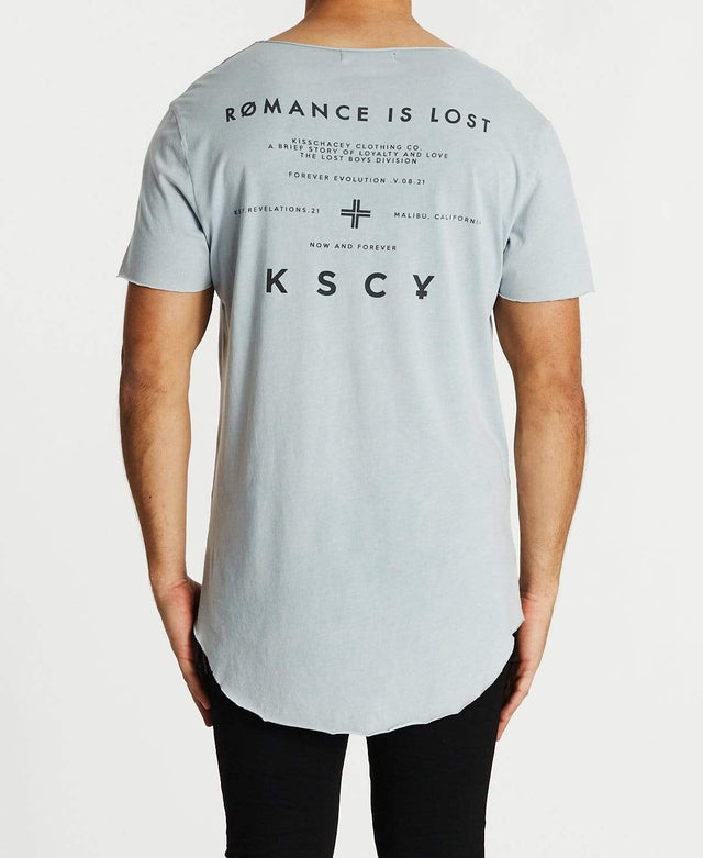 Kiss Chacey Romance Raw V-Neck T-Shirt Mineral Quarry