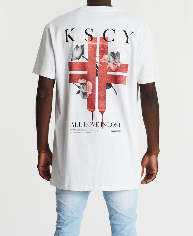 Kiss Chacey Roses Relaxed Tee White